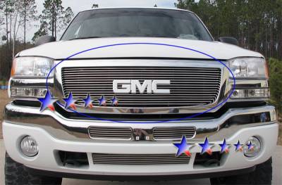 APS - GMC Sierra APS Billet Grille - without Logo Opening - Upper - Stainless Steel - G85371S
