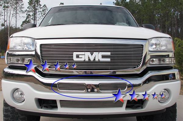 APS - GMC Sierra APS Billet Grille - Center - 1PC - Upper - Stainless Steel - G85472S
