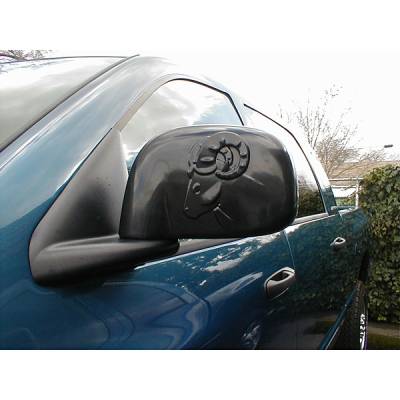 V-Tech - Dodge Ram V-Tech Mirror Covers - 3D Big Horn Logo - Black - 66470