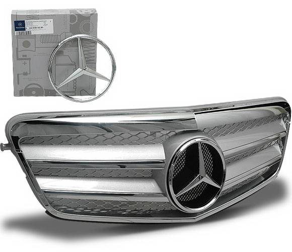4CarOption - Mercedes E Class 4CarOption Front Hood Grille - GRA-W2120910WFCL-SL