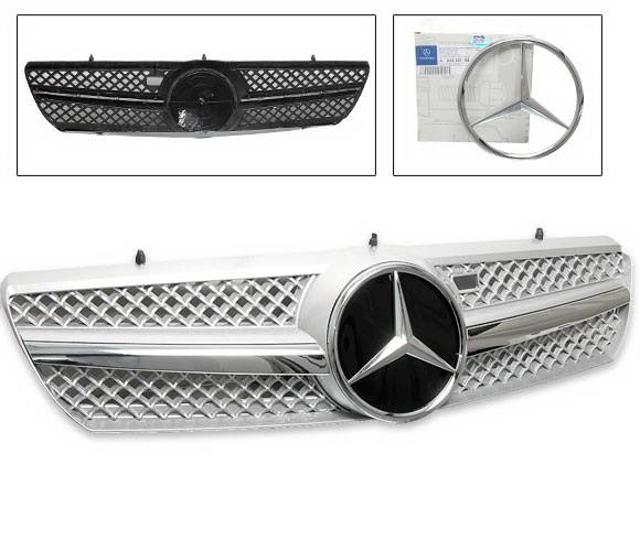 4CarOption - Mercedes CL Class 4CarOption Front Hood Grille - GRA-W2150006WSLN-SL