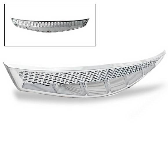 4CarOption - Honda Civic 2DR 4CarOption Front Hood Grille - GR-CV06082-CM