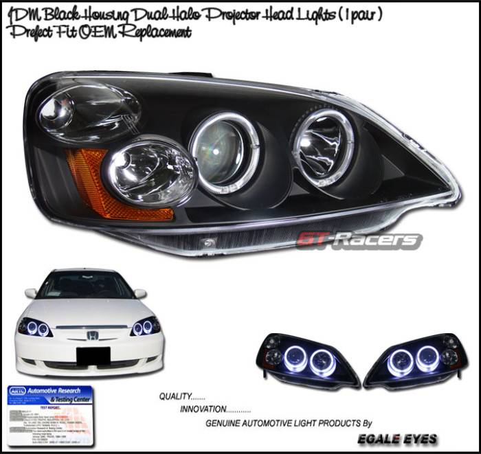 Custom - Black JDM  Halo Pro Headlights