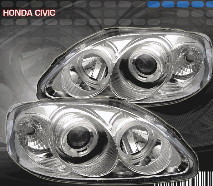 Custom - JDM Style Chrome Halo Pro Headlights