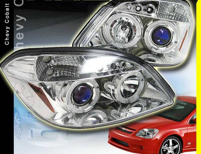 Custom - Chrome 2 Halo LED Headlights