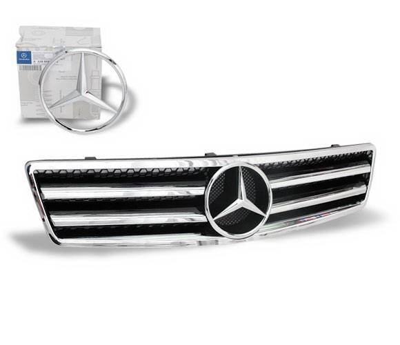 4CarOption - Mercedes R Class 4CarOption Front Hood Grille - GRG-W1299002GFCL2BK