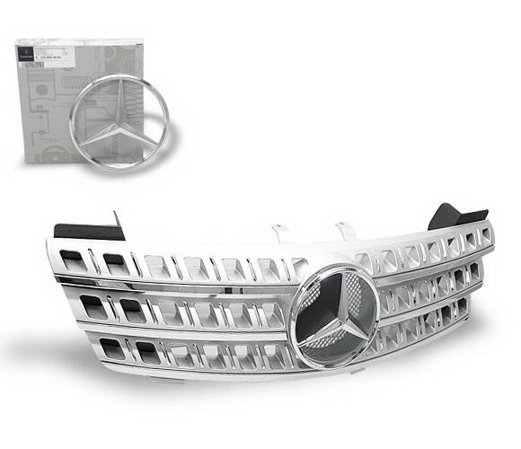 4CarOption - Mercedes ML 4CarOption Front Hood Grille - GRG-W1640608G164D-SL