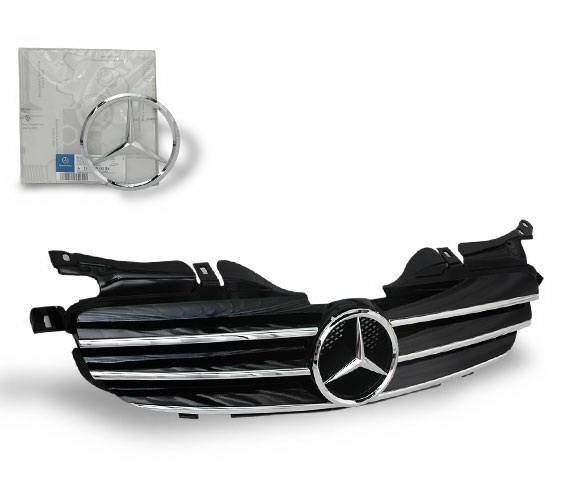 4CarOption - Mercedes R Class 4CarOption Front Hood Grille - GRG-W1709804F-CL3BK