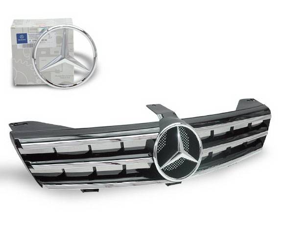 4CarOption - Mercedes CLS 4CarOption Front Hood Grille - GRG-W2190607F-CL3BK