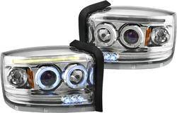 Custom - Chrome Halo LED Pro Headlights