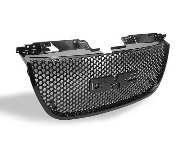 4CarOption - GMC Yukon 4CarOption Front Hood Grille - GRZD-DNL0708-BK