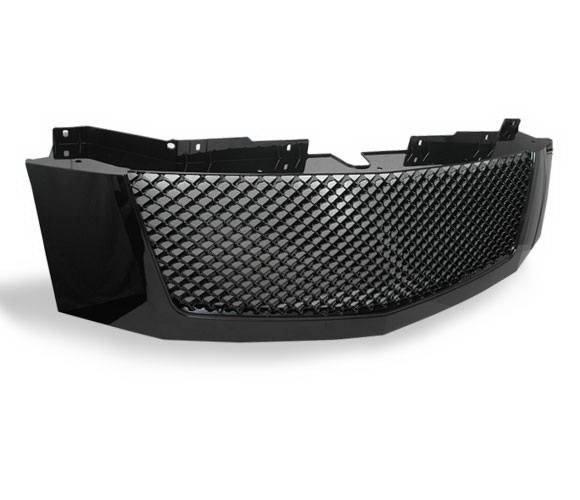 4CarOption - Cadillac Escalade 4CarOption Front Hood Grille - GRZ-ESCL0708-BK