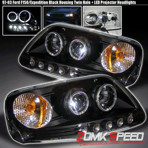 Custom - Black Twin Halo Pro Headlights