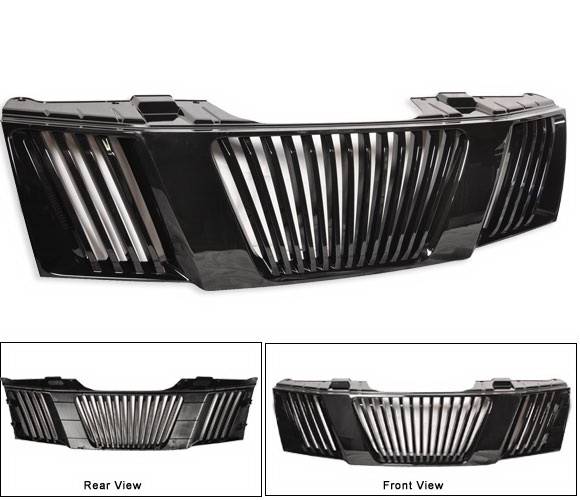 4CarOption - Nissan 4CarOption Front Hood Grille - GRZ-FRTR0506-BK