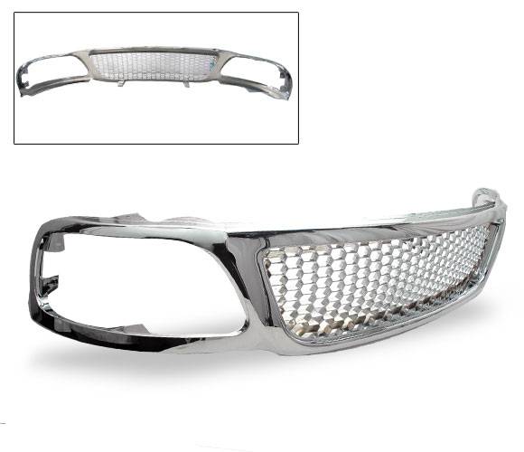 4CarOption - Ford F150 4CarOption Front Hood Grille - GRZH-F1509903-CM