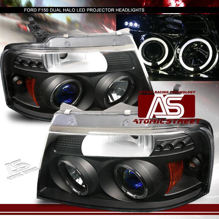 Custom - Black Dual Halo  LED Pro Headlights
