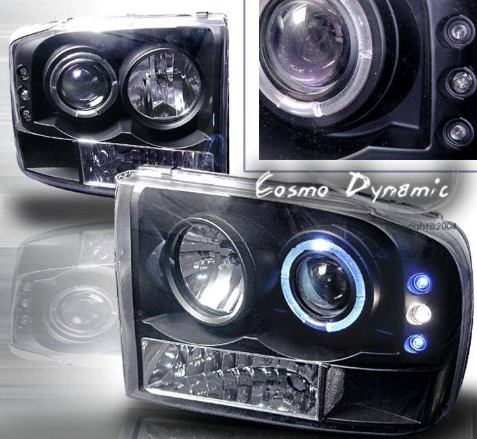 Custom - Black Dual Halo LED Headlights