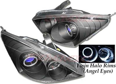 Custom - Black Blue Dual Halo Pro Headlights