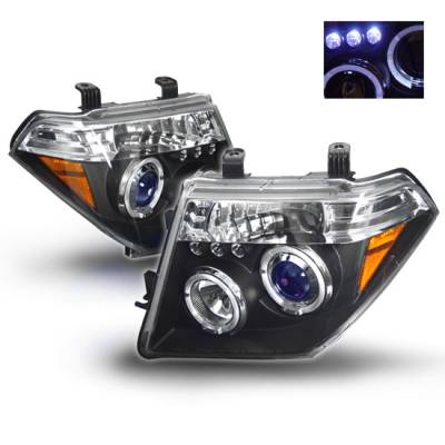 Custom - Black LED Halo Headlights
