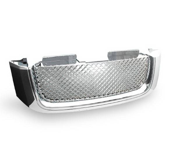 4CarOption - GMC Envoy 4CarOption Front Hood Grille - GRZT-ENV0207-CM