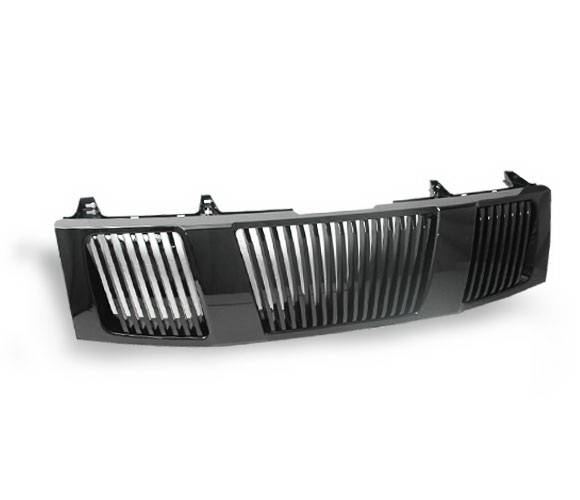 4CarOption - Nissan Titan 4CarOption Front Hood Grille - GRZ-TTN0406-BK