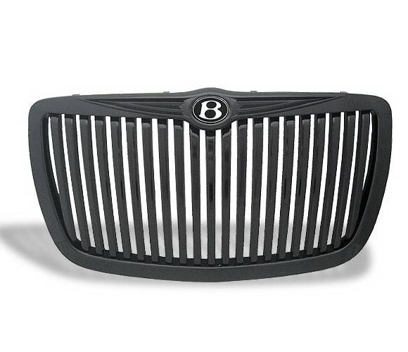 4CarOption - Chrysler 300 4CarOption Front Hood Grille - GRZV-300C0407-BK