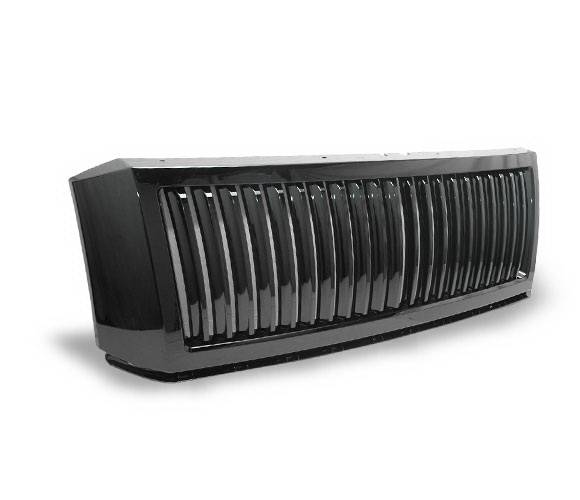 4CarOption - Ford Expedition 4CarOption Front Hood Grille - GRZV-EXPD0708-BK