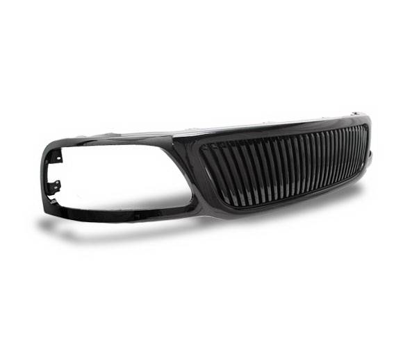 4CarOption - Ford Expedition 4CarOption Front Hood Grille - GRZV-F1509903-BK