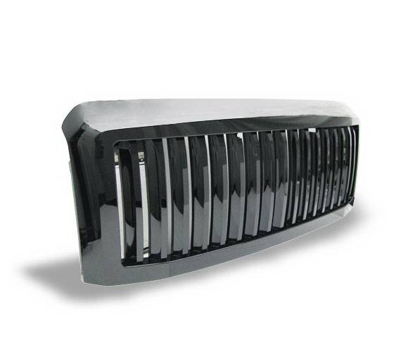 4CarOption - Ford F350 4CarOption Front Hood Grille - GRZV-F2500809-BK