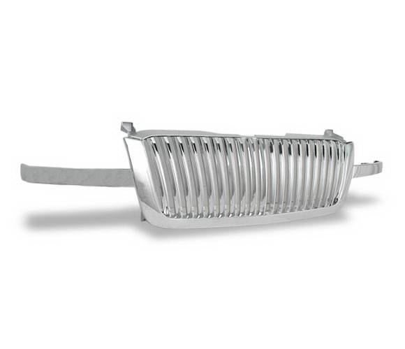 4CarOption - Chevrolet Avalanche 4CarOption Front Hood Grille - GRZV-SLV0305-CM