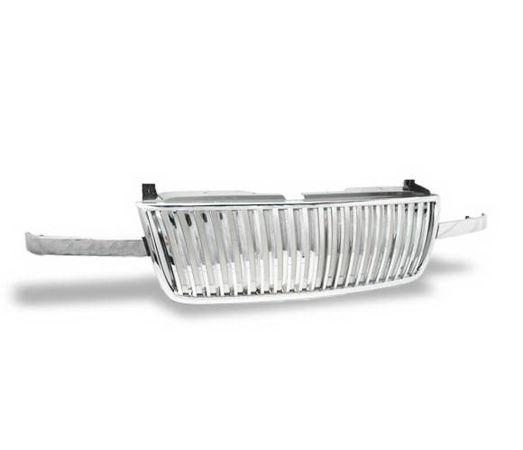 4CarOption - Chevrolet Silverado 4CarOption Front Hood Grille - GRZV-SLV0506-CM