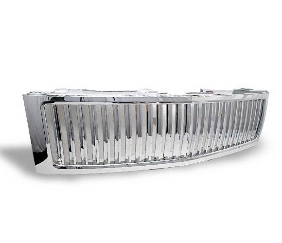 4CarOption - Chevrolet Silverado 4CarOption Front Hood Grille - GRZV-SLV0708-CM