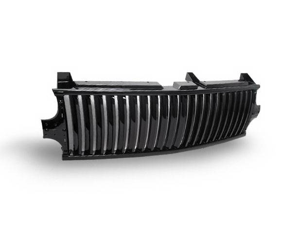 4CarOption - Chevrolet Tahoe 4CarOption Front Hood Grille - GRZV-SLV9902-BK