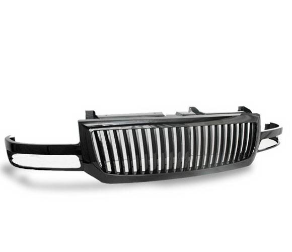 4CarOption - GMC Sierra 4CarOption Front Hood Grille - GRZV-SRA0306-BK