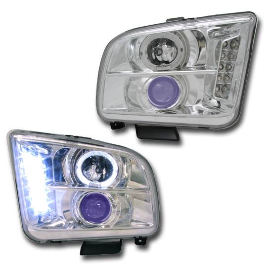 Custom - Chrome Blue Halo Pro Headlights