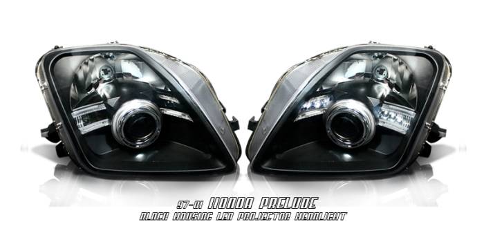 Custom - JDM Black LED Halo Pro Headlights