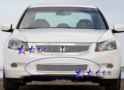 APS - Honda Accord 4DR APS Wire Mesh Grille - Bumper - Stainless Steel - H76590T
