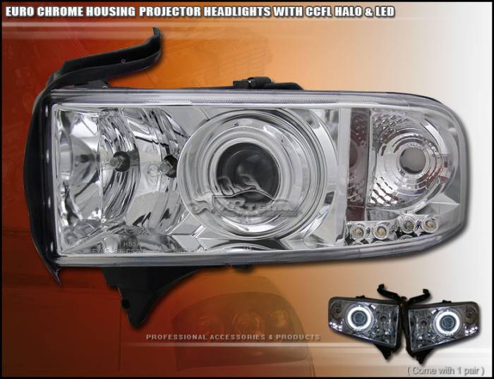 Custom - Euro Chrome Halo LED Headlights