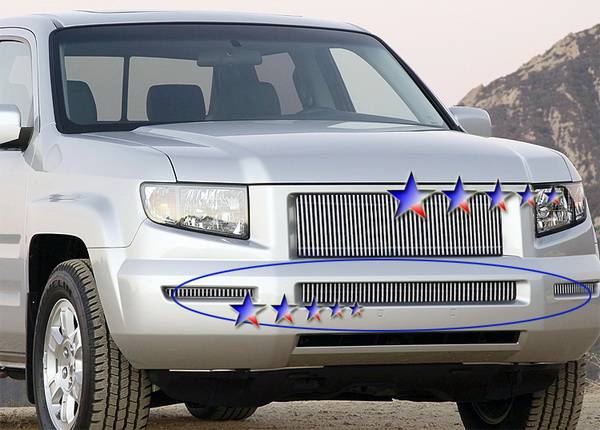 APS - Honda Ridgeline APS Billet Grille - Side - 2PC - Bumper - Aluminum - H87115V