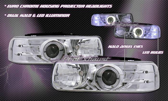 Custom - Euro Chrome Dual Halo LED Headlights