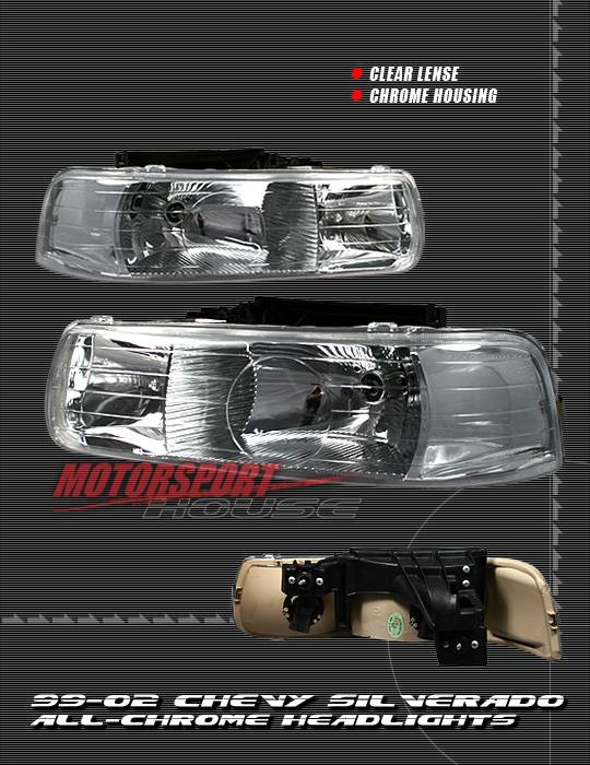 Custom - Euro Chrome Crystal Headlights