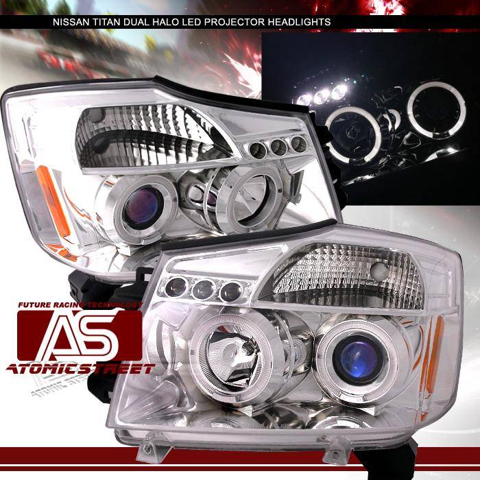 Custom - Chrome Dual Halo LED Pro Headlights