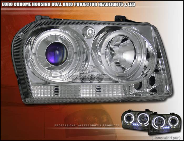 Custom - Chrome Dual Halo LED Headlights