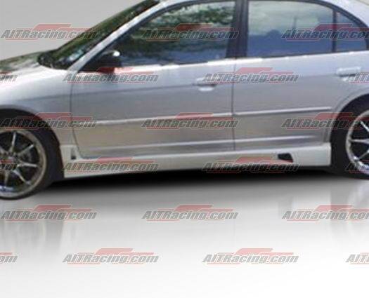 AIT Racing - Honda Civic 4DR AIT Racing R34 Style Side Skirts - HC01HIR34SS4
