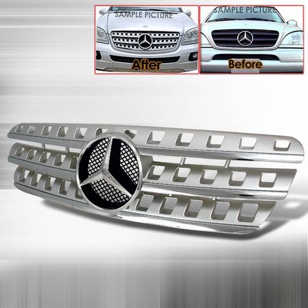 Custom Disco - Mercedes-Benz ML Custom Disco Silver Front Grille - HG-BW16396AMGS