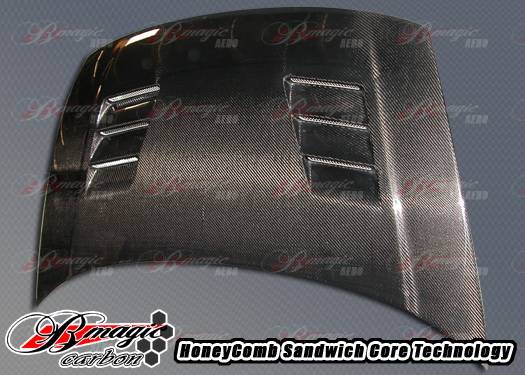 AIT Racing - Honda Civic AIT Racing R1 Style Carbon Fiber Hood - HC06BMR1SCFH2