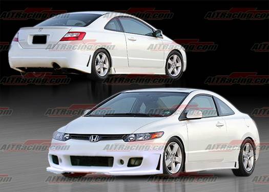 AIT Racing - Honda Civic 2DR AIT Racing Zen Style Complete Body Kit - HC06HIZENCK