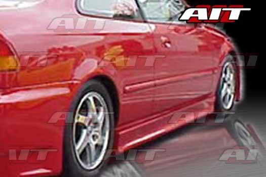 AIT Racing - Honda Civic 2DR & 4DR AIT EVO3 Style Side Skirts - HC96HIEVO3SS2