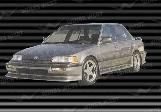 Wings West - Honda Civic 4DR Wings West Rear Lower Skirt - Fiberglass - 49169