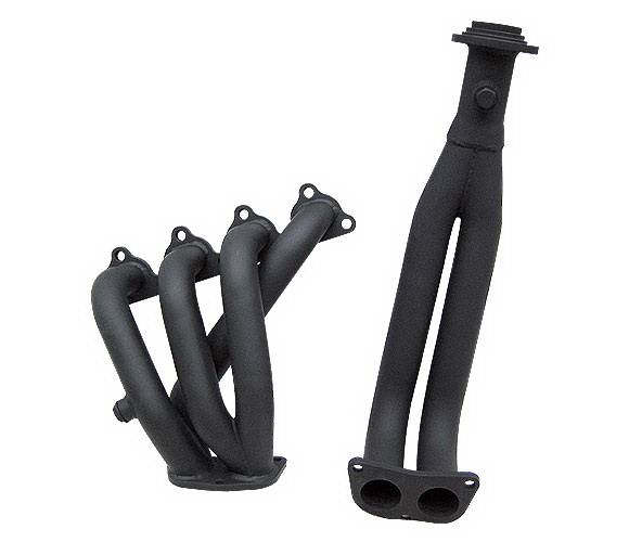 4 Car Option - Honda Civic 4 Car Option Exhaust Header - Black - HEAD-HC88-BK